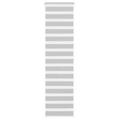 vidaXL Zebra Blind Light Grey 60x200 cm Fabric Width 55,9 cm Polyester