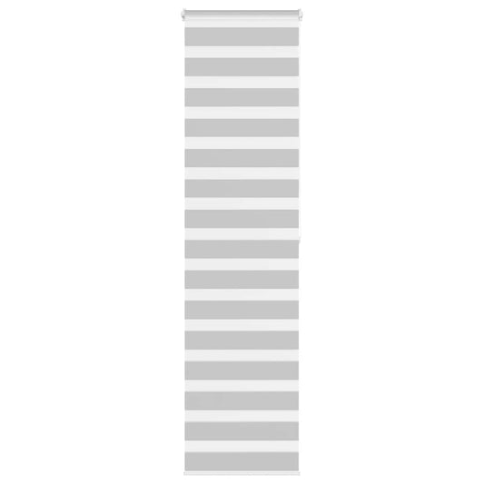 vidaXL Zebra Blind Light Grey 65x200 cm Fabric Width 60,9 cm Polyester