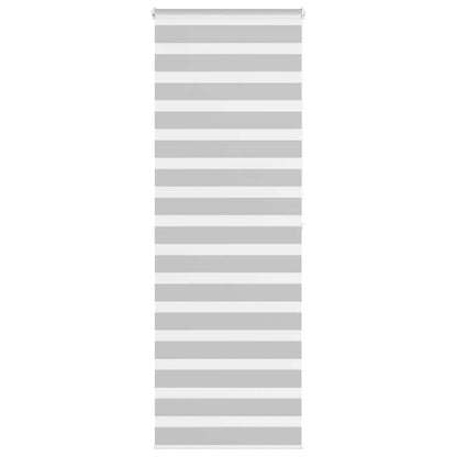 vidaXL Zebra Blind Light Grey 70x200 cm Fabric Width 65,9 cm Polyester