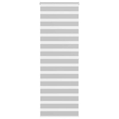 vidaXL Zebra Blind Light Grey 75x200 cm Fabric Width 70,9 cm Polyester