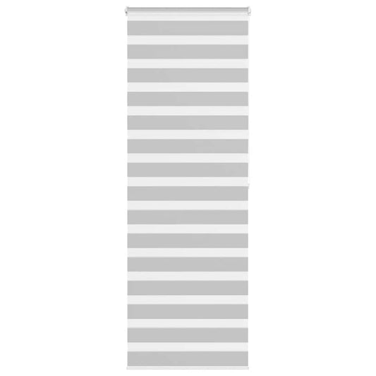 vidaXL Zebra Blind Light Grey 75x200 cm Fabric Width 70,9 cm Polyester