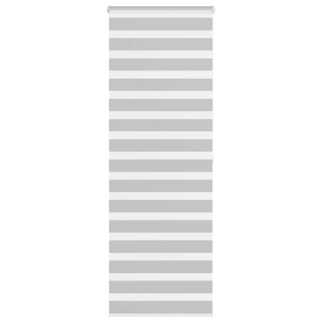 vidaXL Zebra Blind Light Grey 90x200 cm Fabric Width 85,9 cm Polyester