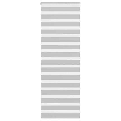 vidaXL Zebra Blind Light Grey 90x200 cm Fabric Width 85,9 cm Polyester