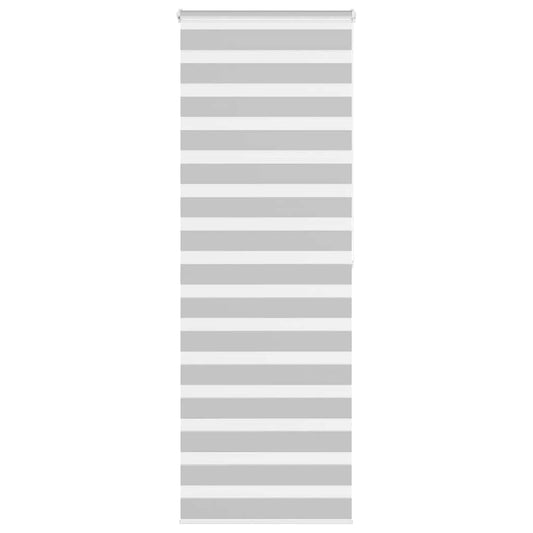 vidaXL Zebra Blind Light Grey 90x200 cm Fabric Width 85,9 cm Polyester