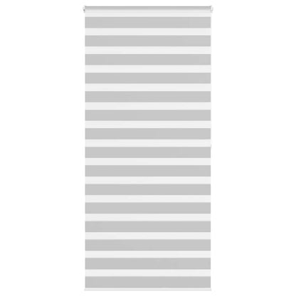 vidaXL Zebra Blind Light Grey 95x200 cm Fabric Width 90.9 cm Polyester