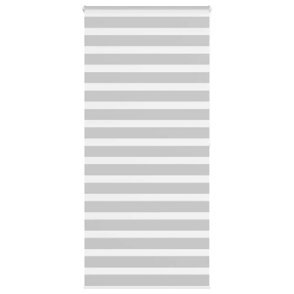 vidaXL Zebra Blind Light Grey 95x200 cm Fabric Width 90,9 cm Polyester