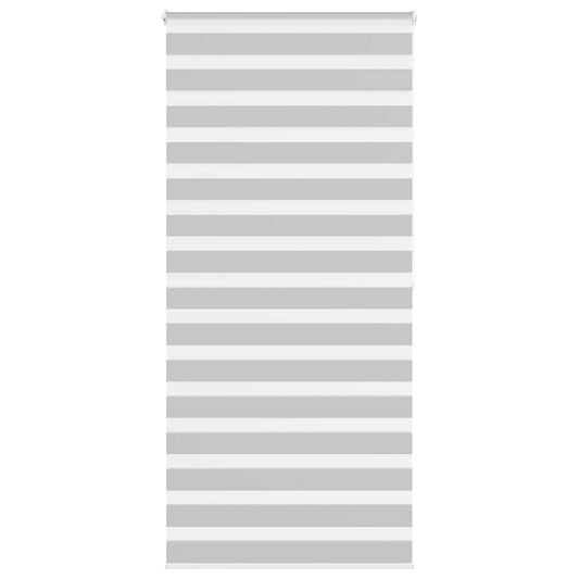vidaXL Zebra Blind Light Grey 95x200 cm Fabric Width 90,9 cm Polyester