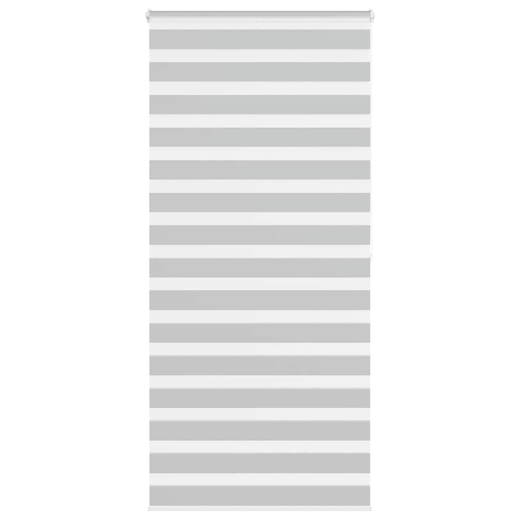 vidaXL Zebra Blind Light Grey 110x200cm Fabric Width 105.9cm Polyester