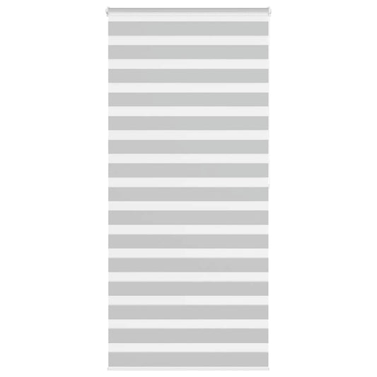vidaXL Zebra Blind Light Grey 110x200cm Fabric Width 105.9cm Polyester