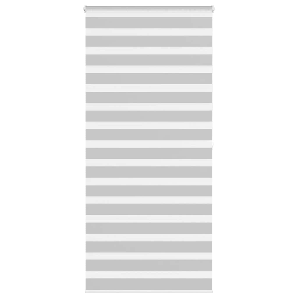 vidaXL Zebra Blind Light Grey 115x200cm Fabric Width 110.9cm Polyester