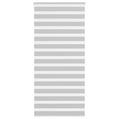 vidaXL Zebra Blind Light Grey 115x200cm Fabric Width 110.9cm Polyester