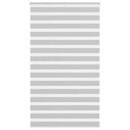 vidaXL Zebra Blind Light Grey 125x200 cm Fabric Width 120.9 cm Polyester