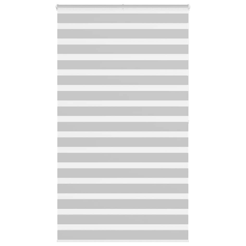 vidaXL Zebra Blind Light Grey 135x200 cm Fabric Width 130.9 cm Polyester