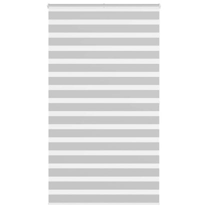 vidaXL Zebra Blind Light Grey 135x200 cm Fabric Width 130.9 cm Polyester