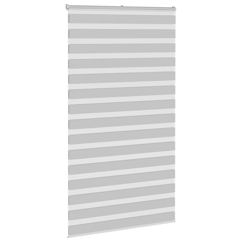 vidaXL Zebra Blind Light Grey 135x200cm Fabric Width 130.9cm Polyester