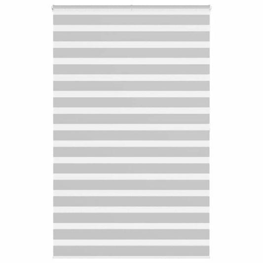 vidaXL Zebra Blind Light Grey 150x200 cm Fabric Width 145.9 cm Polyester