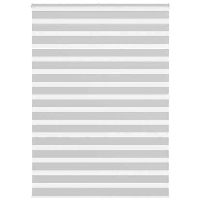 vidaXL Zebra Blind Light Grey 155x200 cm Fabric Width 150.9 cm Polyester