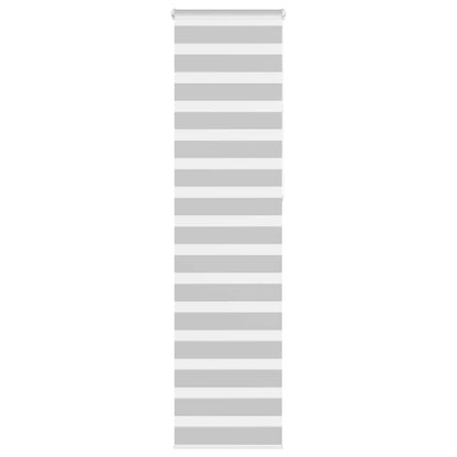 vidaXL Zebra Blind Light Grey 55x230 cm Fabric Width 50.9 cm Polyester