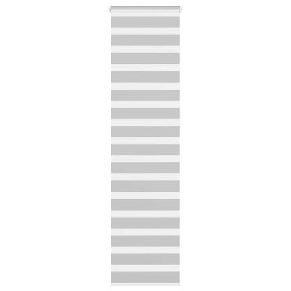 vidaXL Zebra Blind Light Grey 60x230 cm Fabric Width 55.9 cm Polyester
