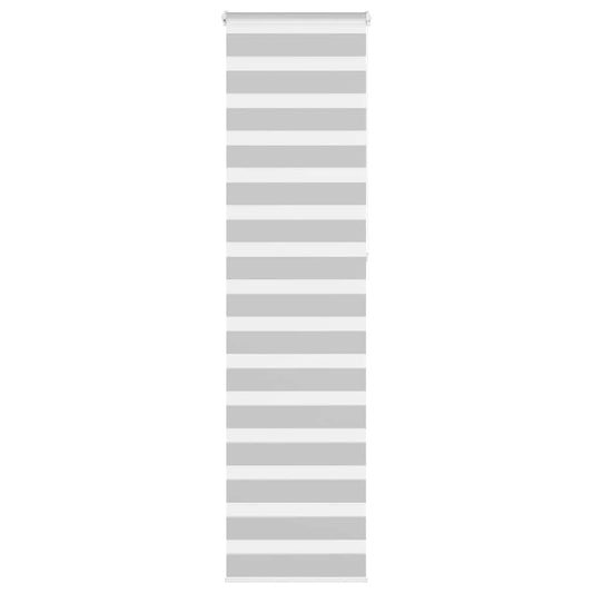 vidaXL Zebra Blind Light Grey 65x230 cm Fabric Width 60.9 cm Polyester