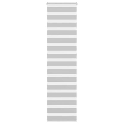 vidaXL Zebra Blind Light Grey 65x230 cm Fabric Width 60,9 cm Polyester