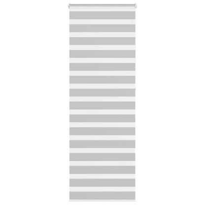 vidaXL Zebra Blind Light Grey 75x230 cm Fabric Width 70.9 cm Polyester
