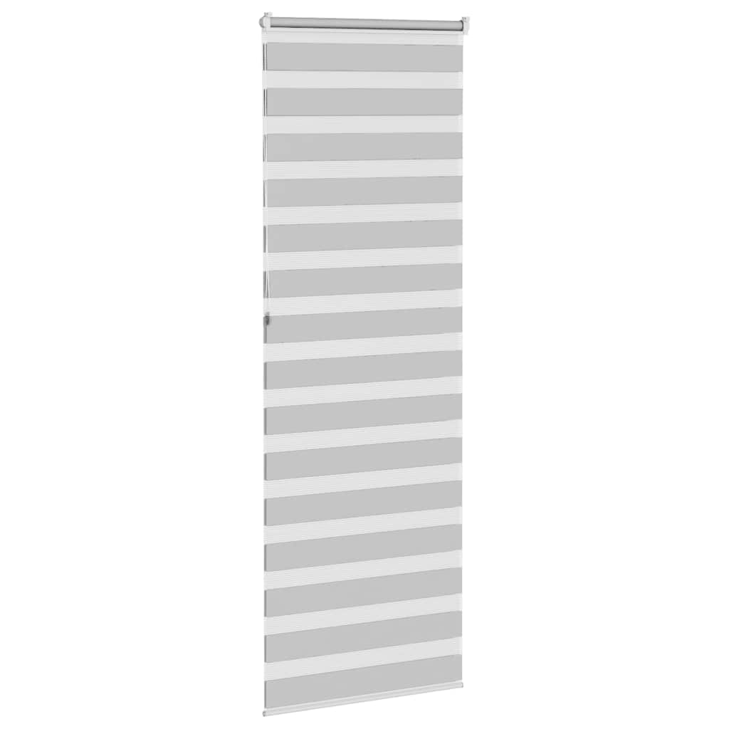 vidaXL Zebra Blind Light Grey 75x230 cm Fabric Width 70.9 cm Polyester