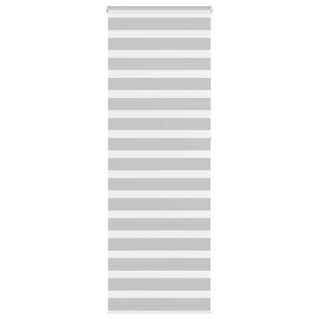 vidaXL Zebra Blind Light Grey 85x230 cm Fabric Width 80.9 cm Polyester