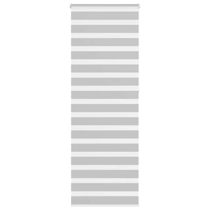 vidaXL Zebra Blind Light Grey 85x230 cm Fabric Width 80.9 cm Polyester
