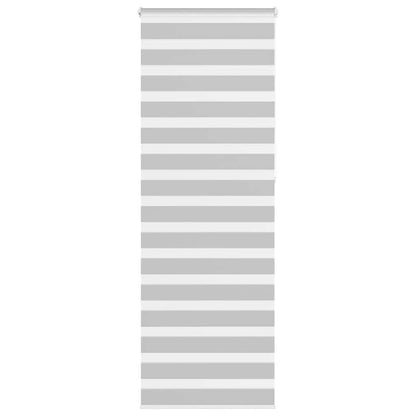 vidaXL Zebra Blind Light Grey 90x230 cm Fabric Width 85.9 cm Polyester