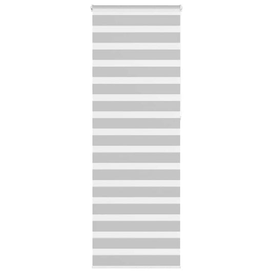 vidaXL Zebra Blind Light Grey 90x230 cm Fabric Width 85.9 cm Polyester