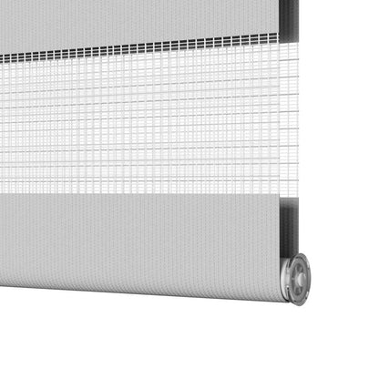 vidaXL Zebra Blind Light Grey 95x230 cm Fabric Width 90,9 cm Polyester
