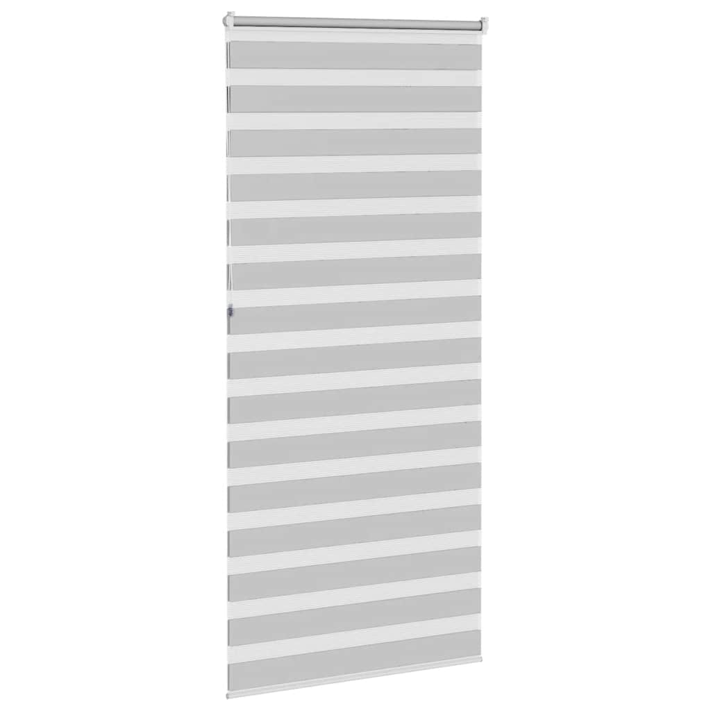 vidaXL Zebra Blind Light Grey 95x230 cm Fabric Width 90,9 cm Polyester