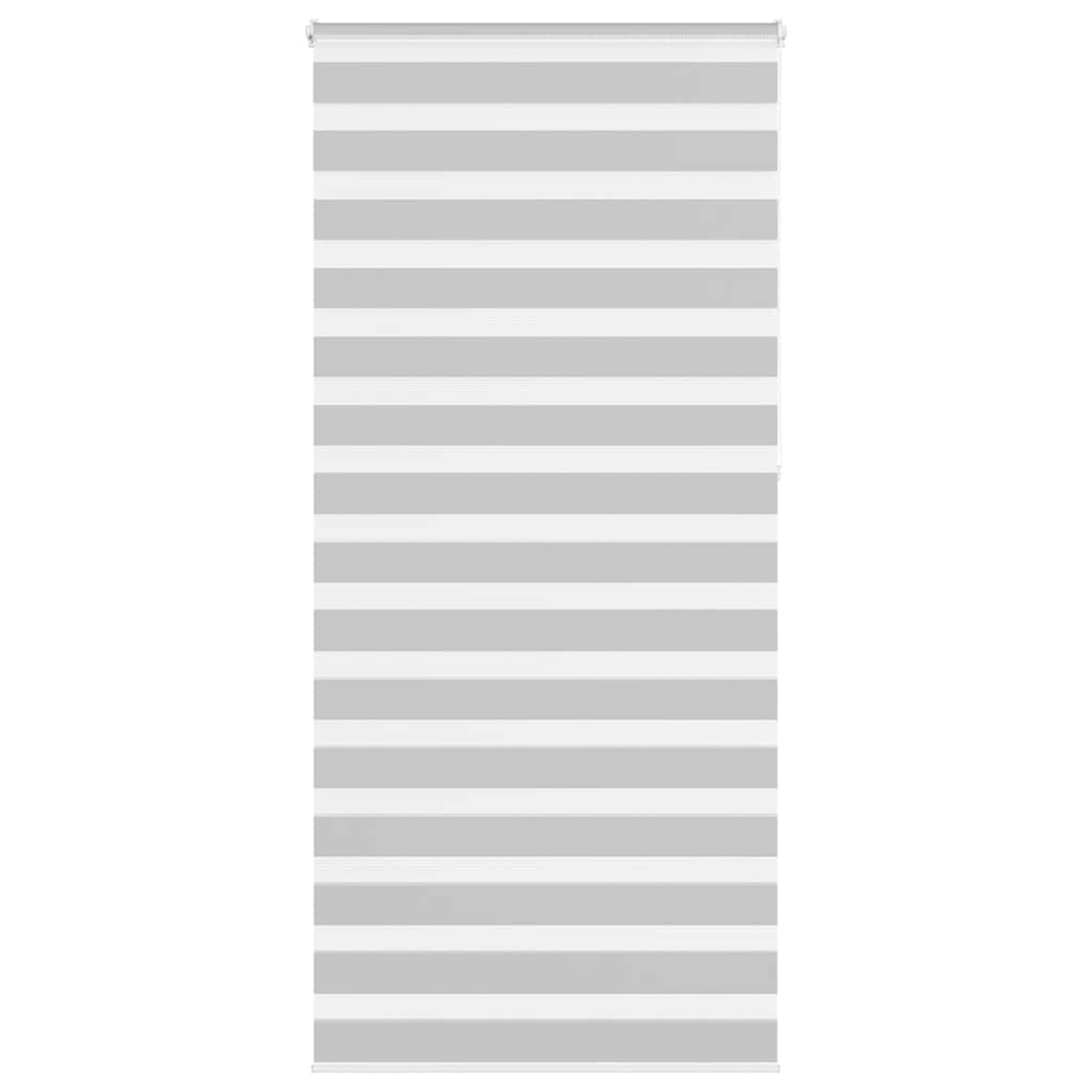 vidaXL Zebra Blind Light Grey 100x230cm Fabric Width 95.9cm Polyester