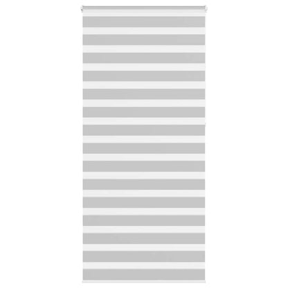 vidaXL Zebra Blind Light Grey 100x230cm Fabric Width 95.9cm Polyester
