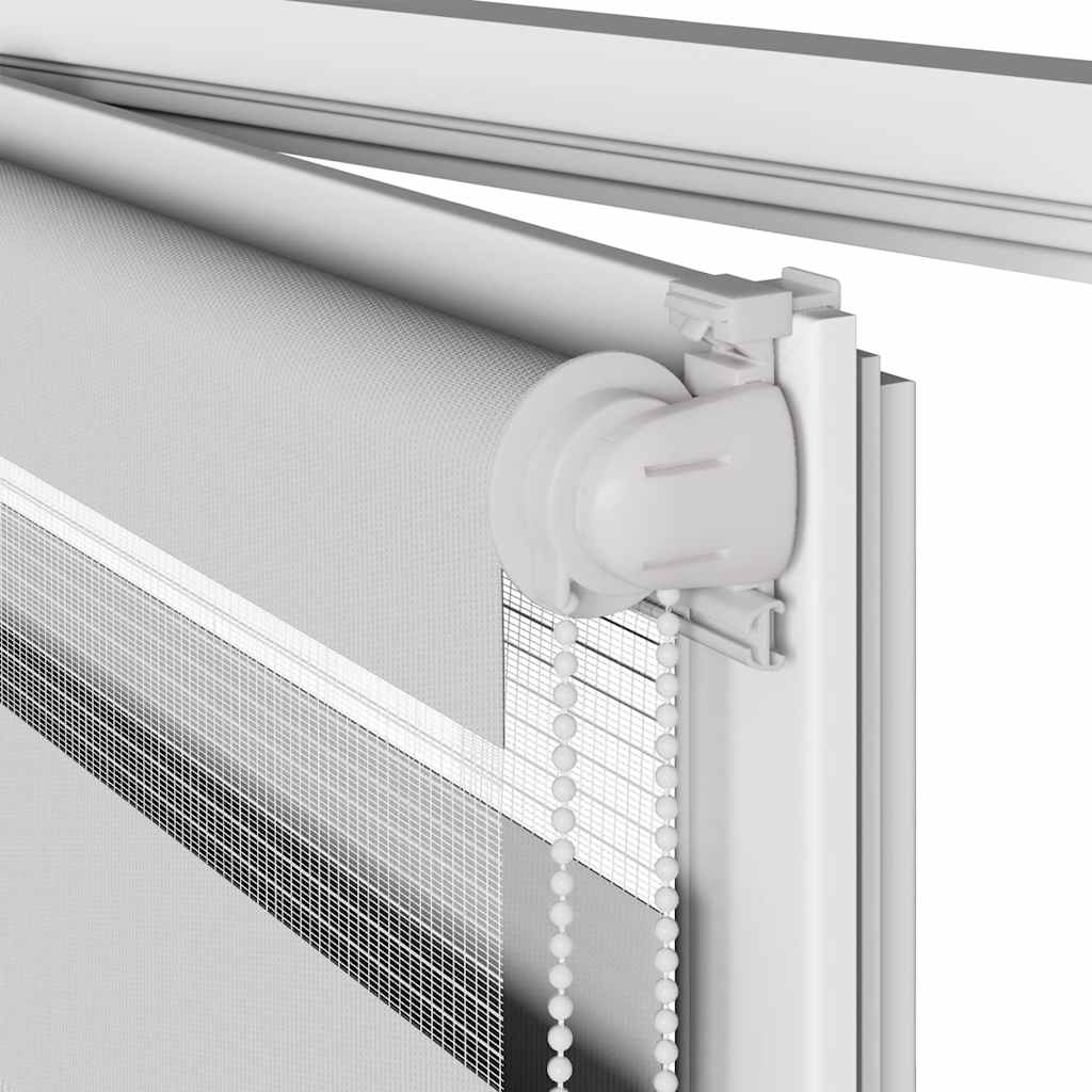 vidaXL Zebra Blind Light Grey 100x230cm Fabric Width 95.9cm Polyester