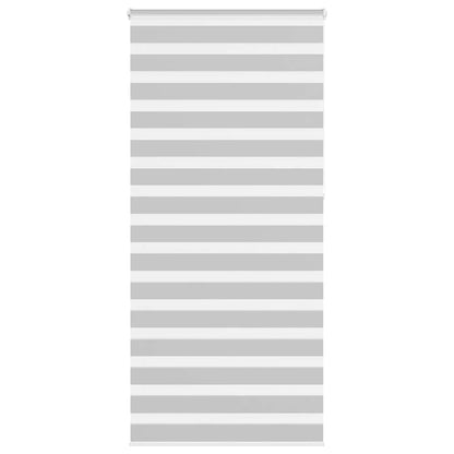 vidaXL Zebra Blind Light Grey 105x230 cm Fabric Width 100.9 cm Polyester