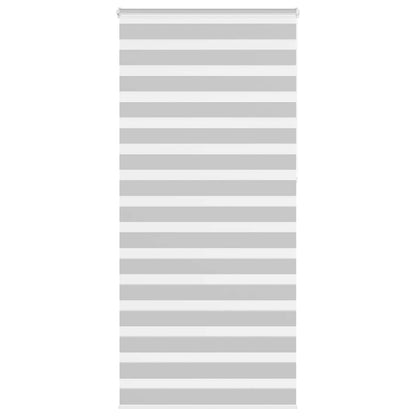 vidaXL Zebra Blind Light Grey 110x230 cm Fabric Width 105.9 cm Polyester