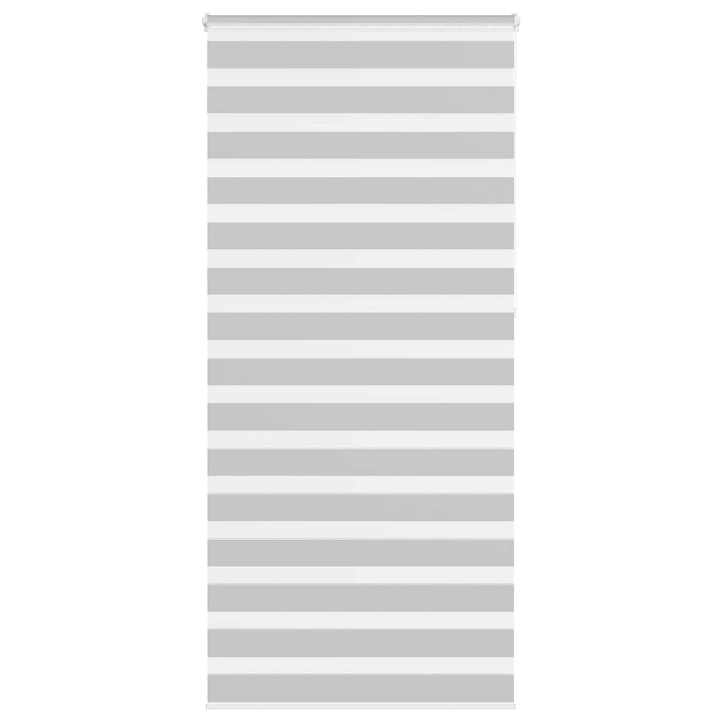 vidaXL Zebra Blind Light Grey 110x230cm Fabric Width 105.9cm Polyester