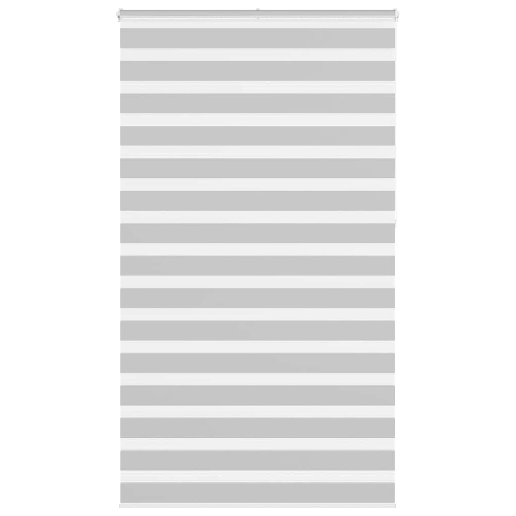 vidaXL Zebra Blind Light Grey 130x230 cm Fabric Width 125.9 cm Polyester