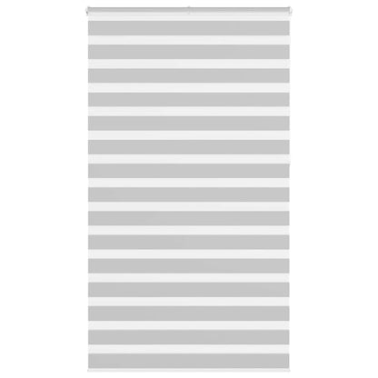 vidaXL Zebra Blind Light Grey 130x230 cm Fabric Width 125.9 cm Polyester