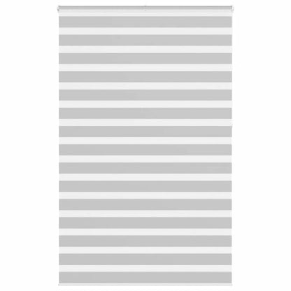 vidaXL Zebra Blind Light Grey 140x230 cm Fabric Width 135.9 cm Polyester