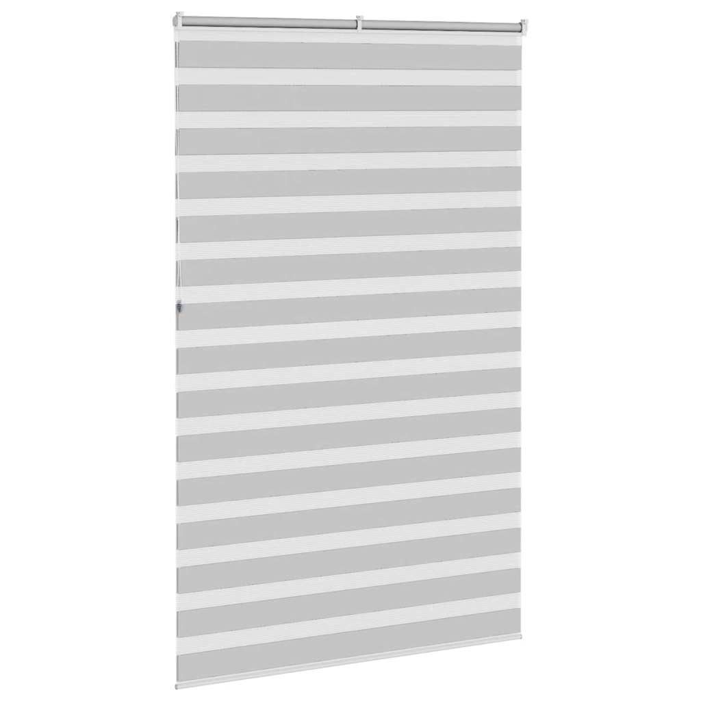 vidaXL Zebra Blind Light Grey 140x230cm Fabric Width 135.9cm Polyester