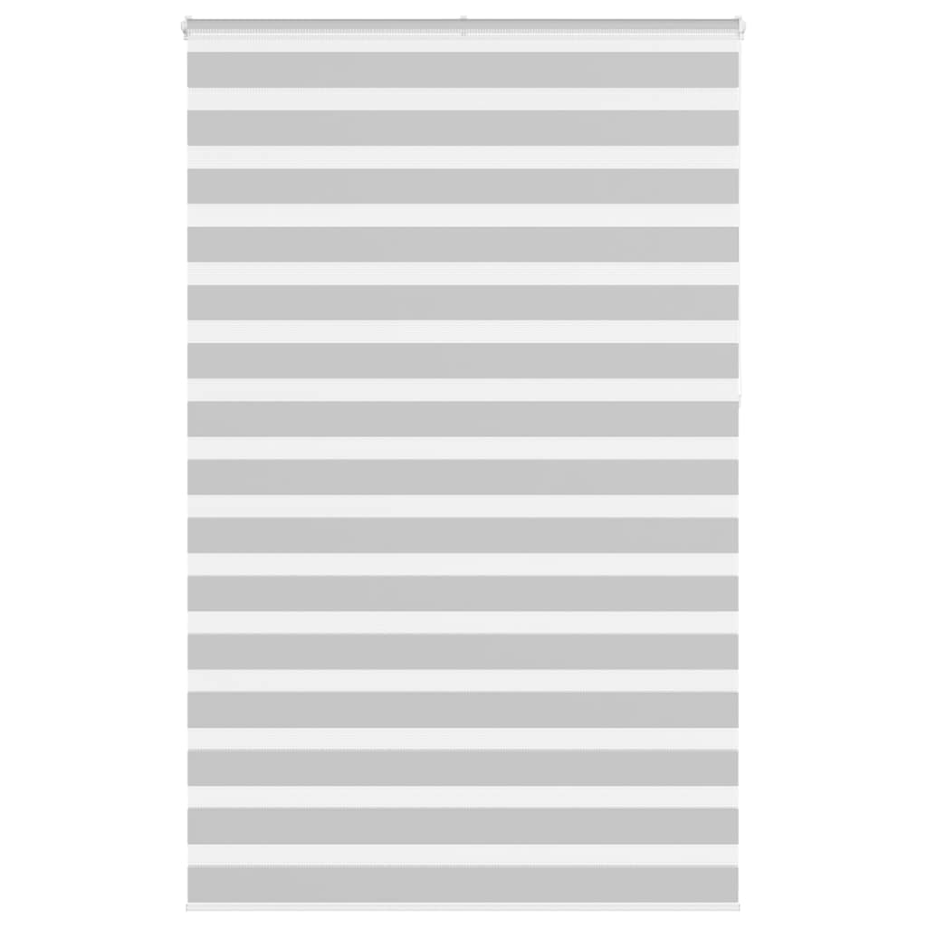 vidaXL Zebra Blind Light Grey 145x230 cm Fabric Width 140.9 cm Polyester
