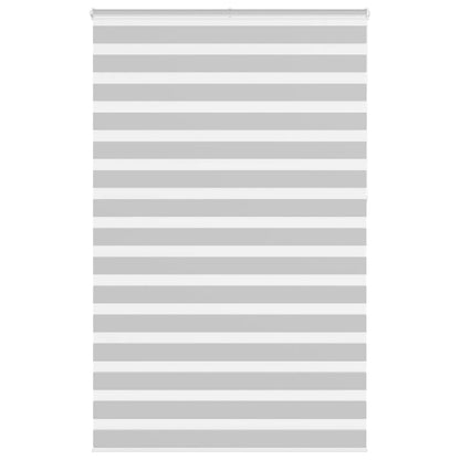 vidaXL Zebra Blind Light Grey 145x230 cm Fabric Width 140.9 cm Polyester