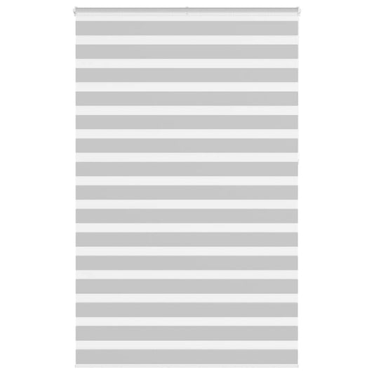 vidaXL Zebra Blind Light Grey 145x230 cm Fabric Width 140.9 cm Polyester