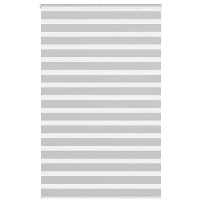 vidaXL Zebra Blind Light Grey 145x230cm Fabric Width 140.9cm Polyester