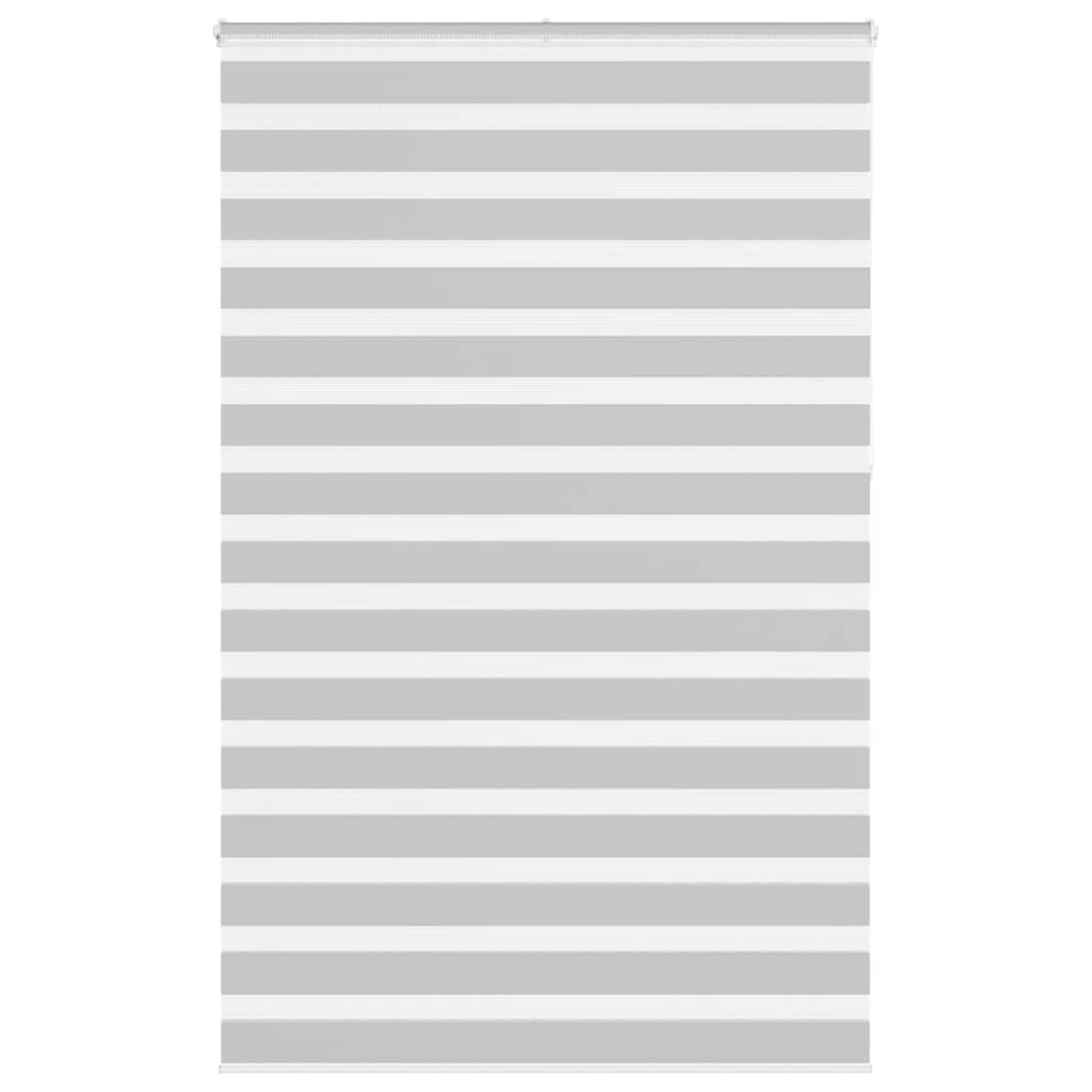 vidaXL Zebra Blind Light Grey 150x230 cm Fabric Width 145.9 cm Polyester