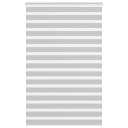 vidaXL Zebra Blind Light Grey 150x230 cm Fabric Width 145.9 cm Polyester
