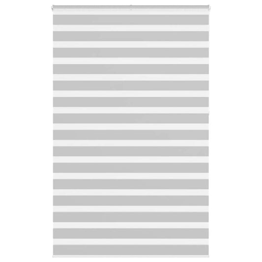 vidaXL Zebra Blind Light Grey 150x230 cm Fabric Width 145.9 cm Polyester